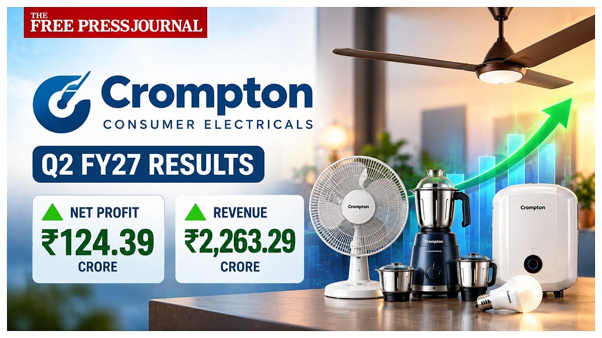 Crompton Greaves Q2 FY27 Net Profit Rises 65% To ₹124.39 Crore; Revenue Grows 18%