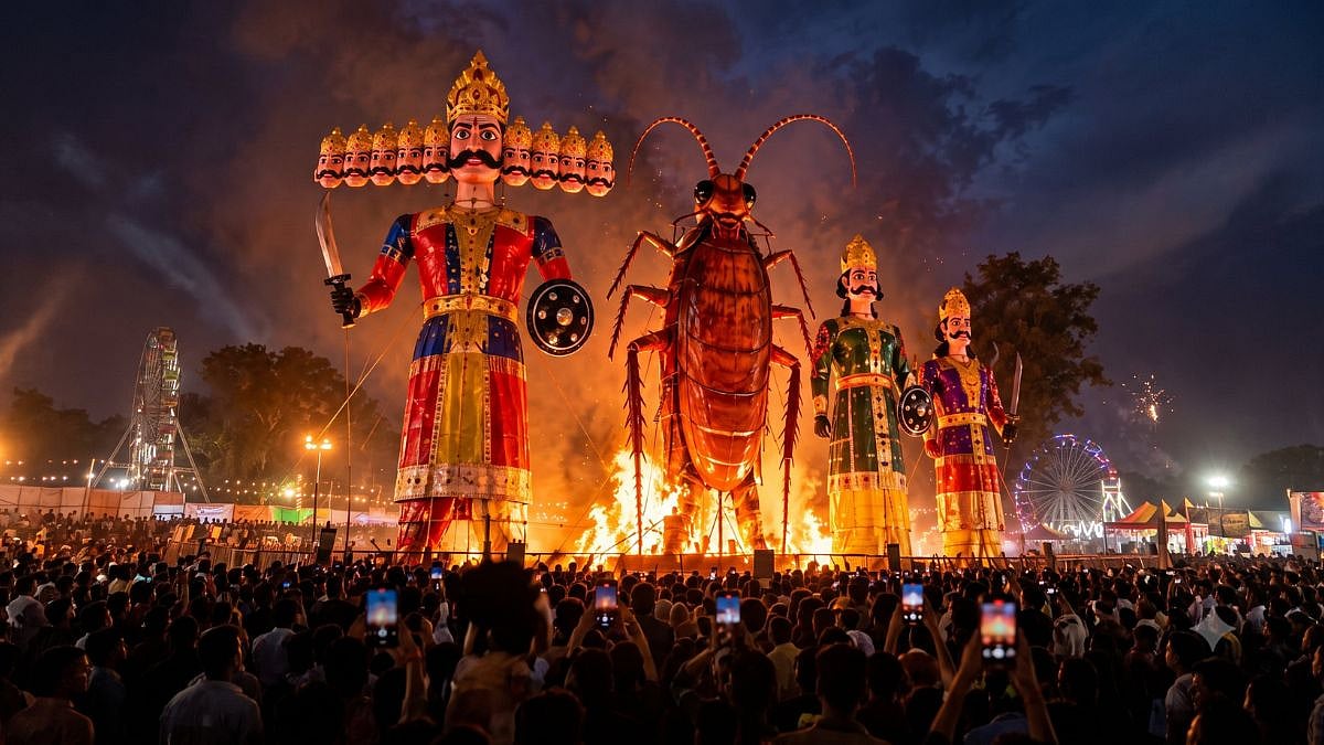 'Need To Eliminate Filth': Delhi's Shri Keshav Ramlila Committee To Burn 30-Foot Cockroach Effigy Alongside Ravana This Dussehra | Video