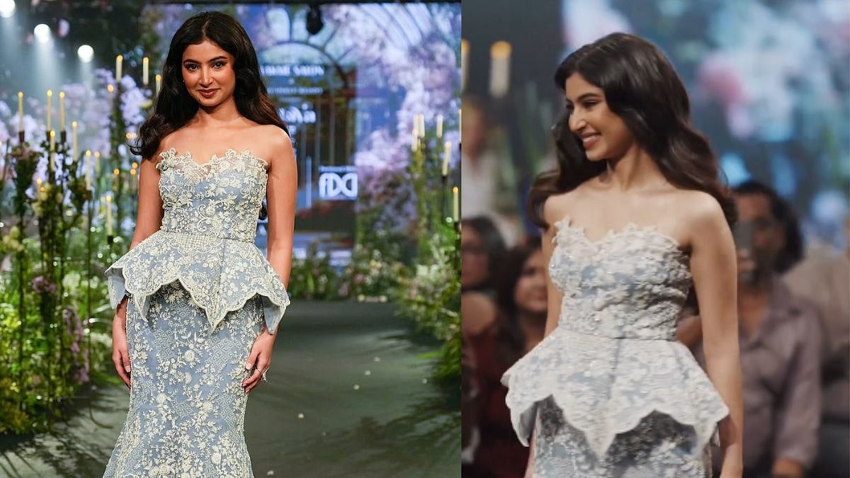 Sara Arjun At 21 Makes Runway Debut At Lakmé Fashion Week In Dreamy Blue Bridal Ensemble