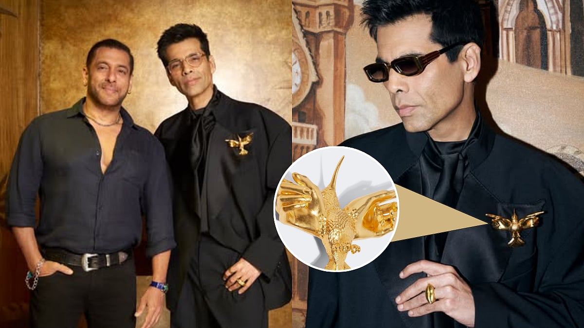 Karan Johar Dons ₹1.70 Lakh Gold Hummingbird Brooch On Koffee With Karan's Salman Khan Episode; Inside His Luxe Look