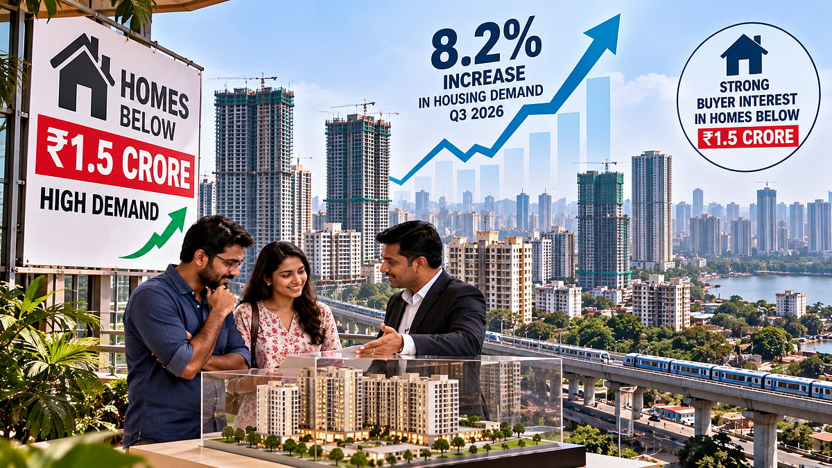 Mumbai Housing Demand Jumps 8.2% In Q3 2026, Homes Below ₹1.5 Crore See Strong Buyer Interest Amid Supply Gap