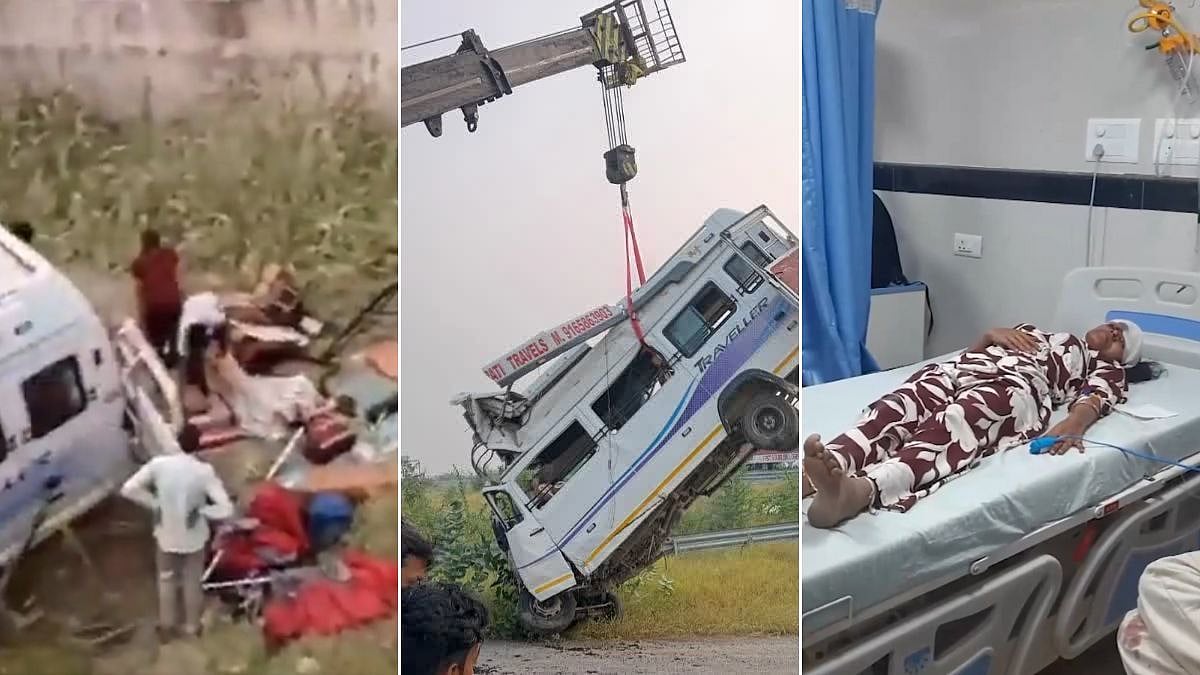 Delhi-Mumbai Expressway Tragedy: 8 Killed, Several Injured As Bus Carrying Khatu Shyam Devotees Overturns In Rajasthan's Kota | Video