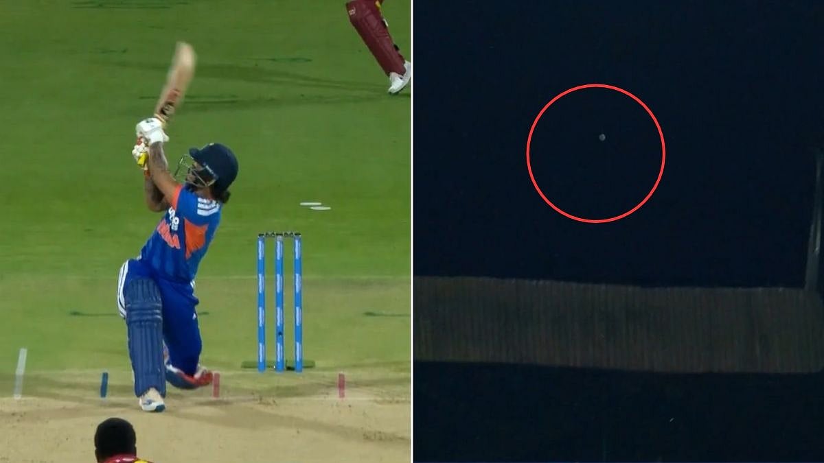 Ishan Kishan Smashes 92-Metre Six Off Romario Shepherd, Ball Lands On Chinnaswamy Roof | VIDEO