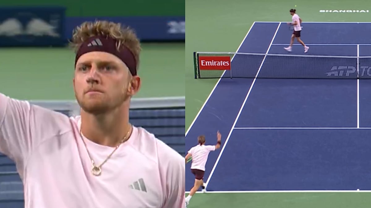 What A Shot! Alejandro Davidovich Fokina's Spectacular Backhand Winner Against Alexander Zverev Lights Up Shanghai Masters Semi-Final | Video