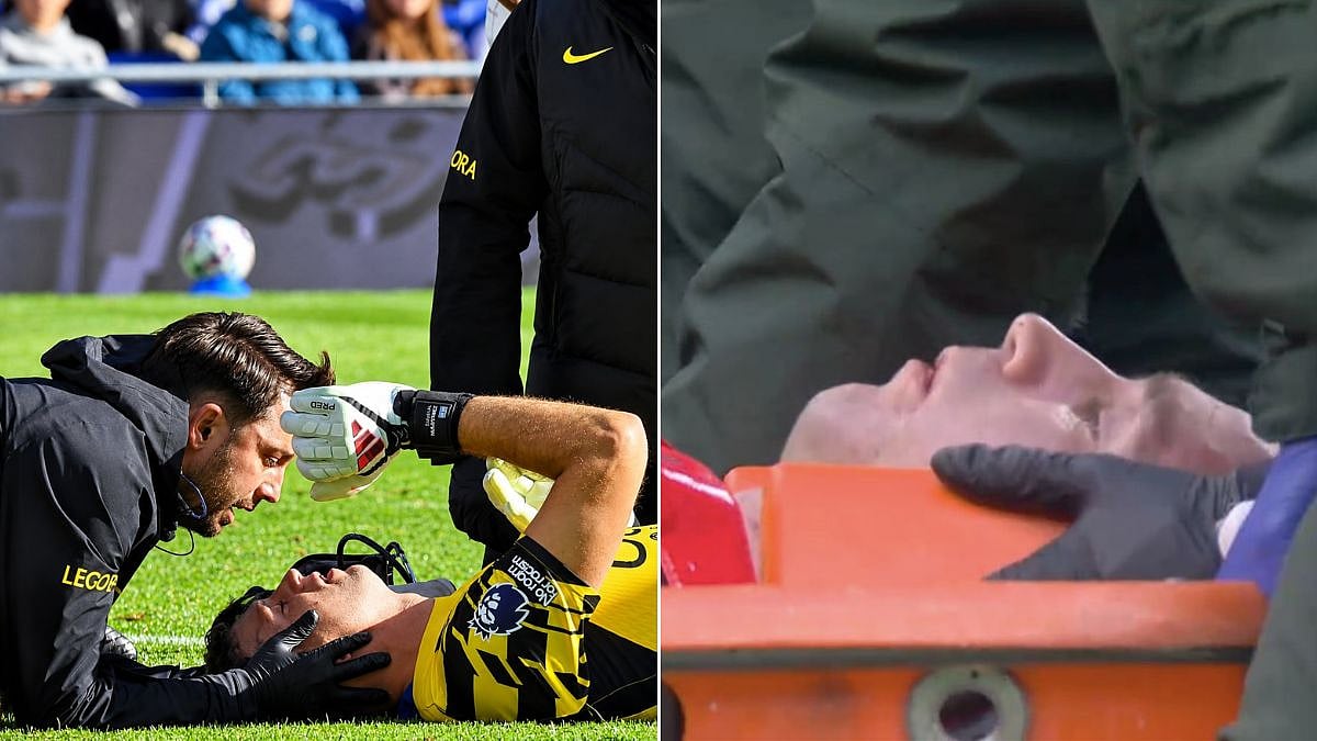 Emiliano Martinez In Tears After Frightening Collision With Jarrad Branthwaite; Goalkeeper Stretchered Off After Head Collision | VIDEO