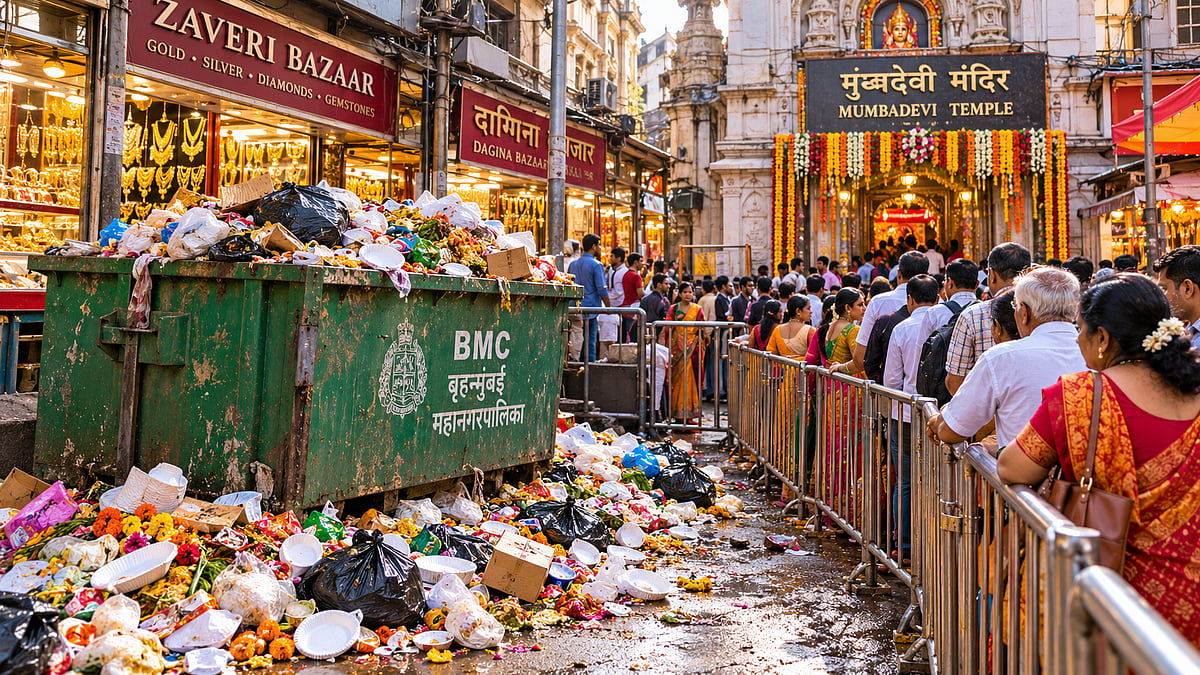 Garbage Bin Near Mumbadevi Temple Leaves Devotees And Traders Troubled By Foul Smell During Navratri; Locals Demand BMC Action