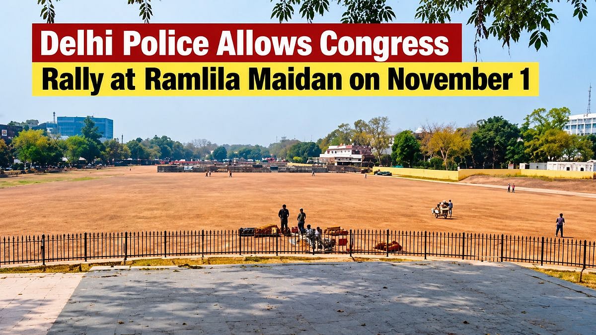Delhi Police Allows Congress To Hold Rally At Ramlila Maidan On November 1