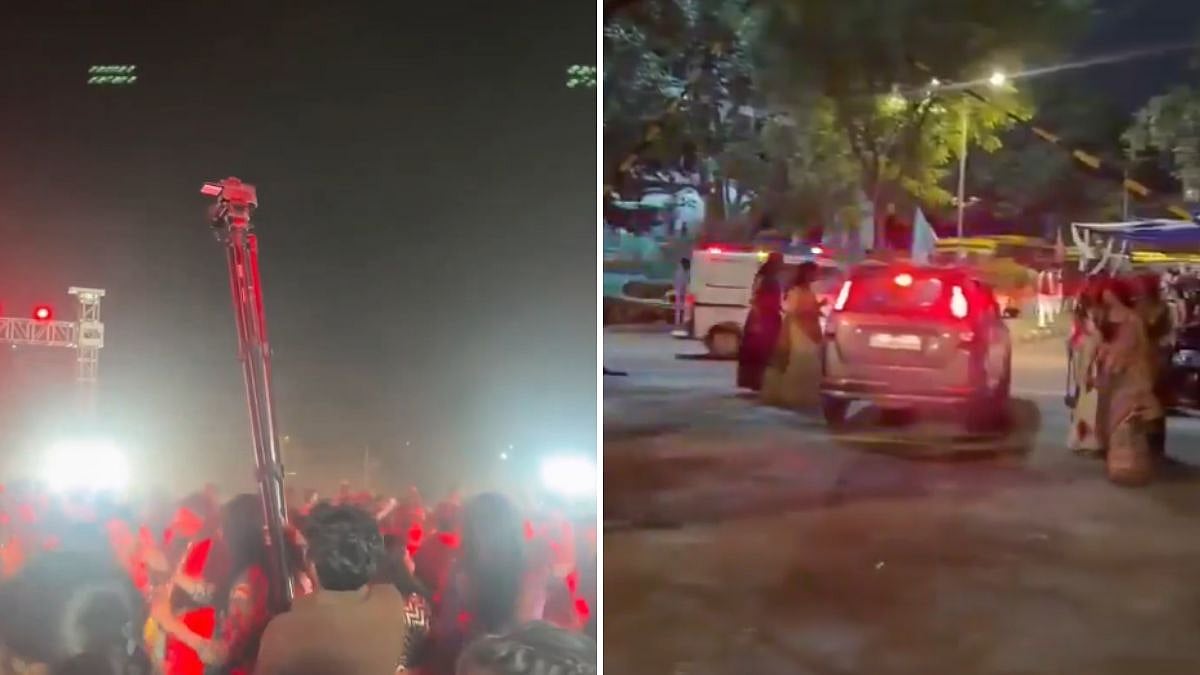 Hyderabad Dandiya Event Tragedy: Woman Engineering Student Dies, 14 Injured After Lighting Arch Collapses At College | Video