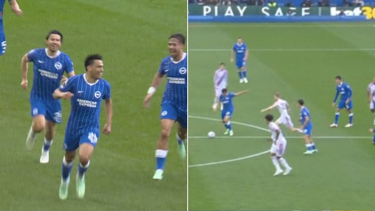 Brighton's Diego Gomez Pulls Off Halfway-Line Wonder Goal Against Crystal Palace | VIDEO