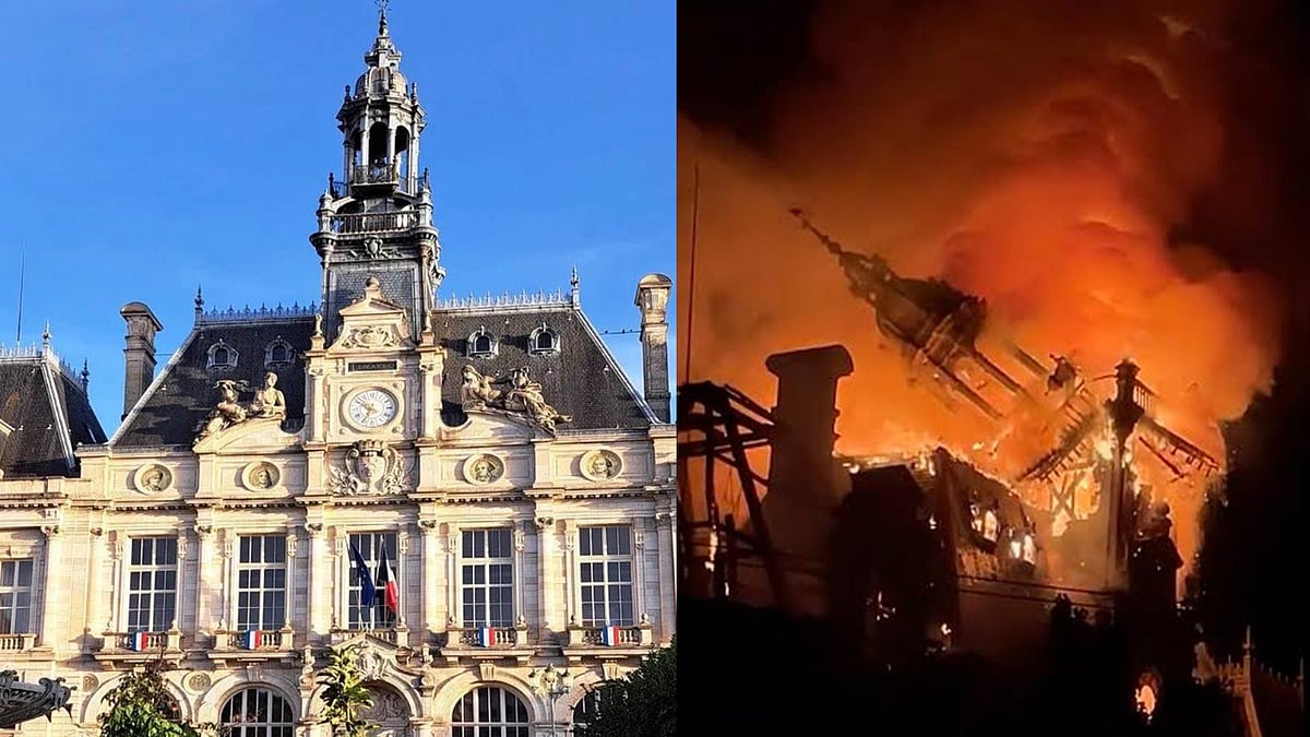 France Protests Turn Violent: Video Shows Historic Limoges Town Hall Engulfed In Flames As Roof, Spire Collapse