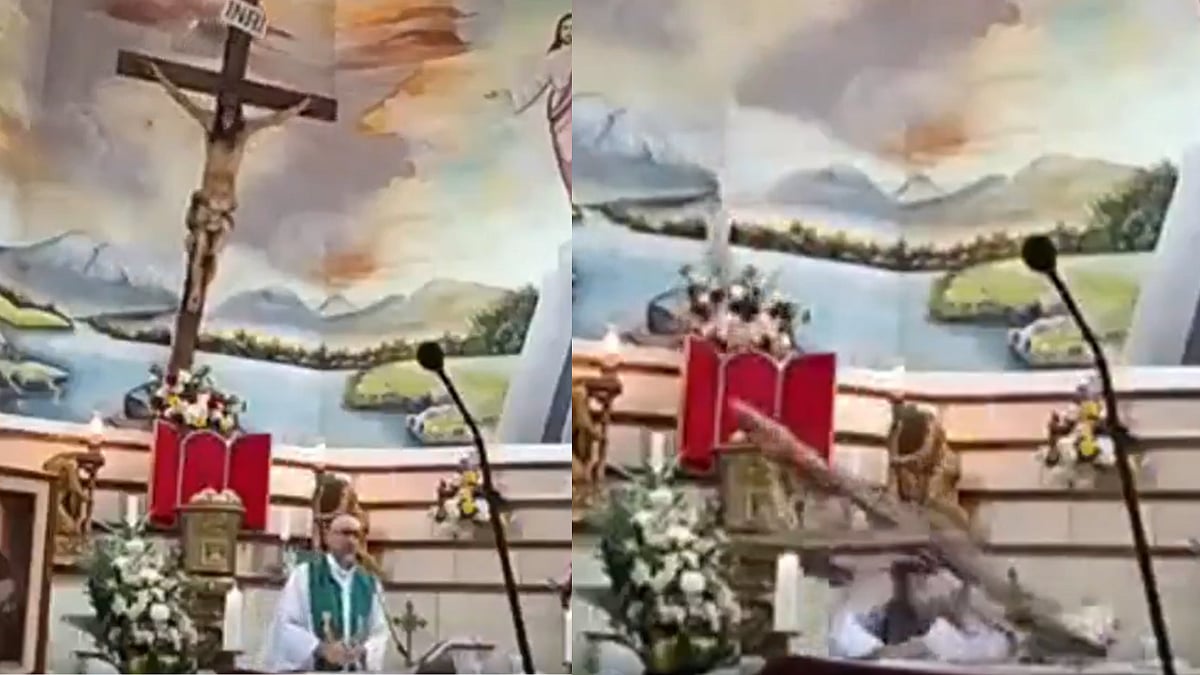 Ecuador: Video Shows Priest Killed After Massive Crucifix Falls On Him During Live-Streamed Mass