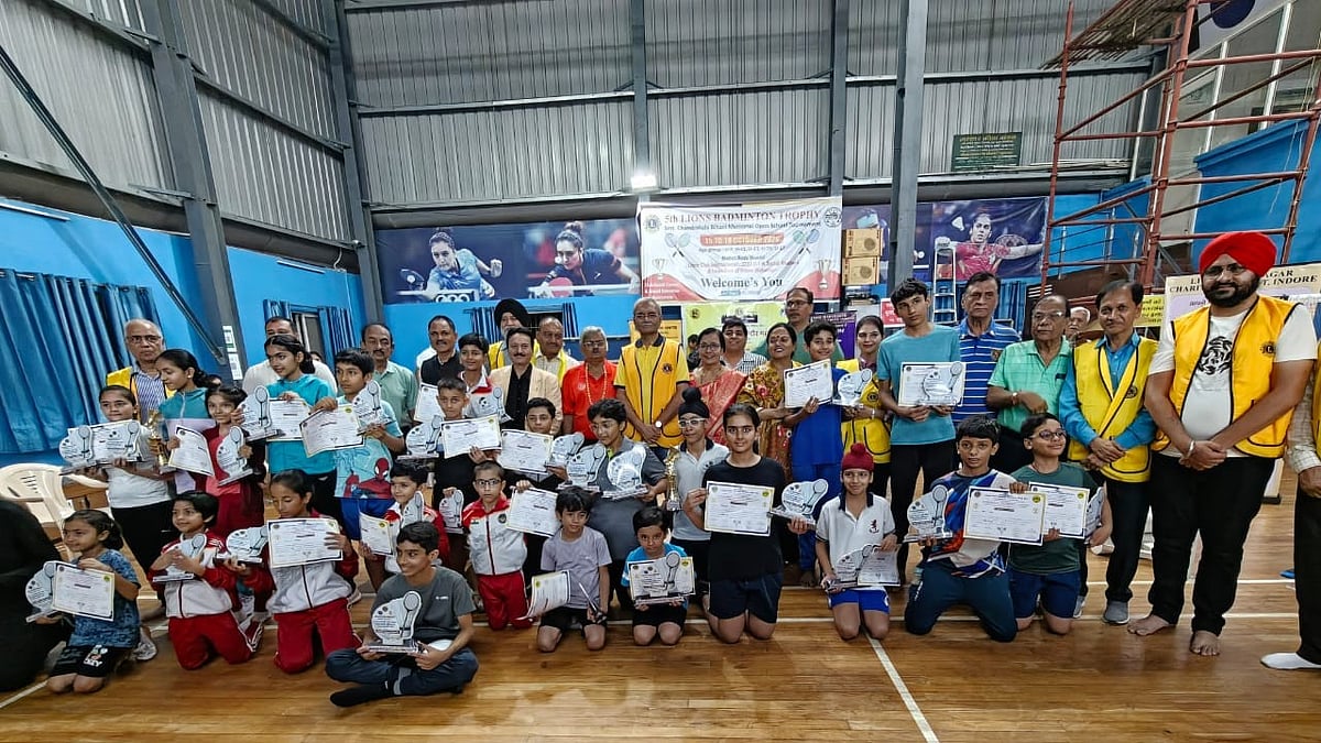 Ten Young Shuttlers Crowned Champions At 5th Lions Badminton Trophy In Indore