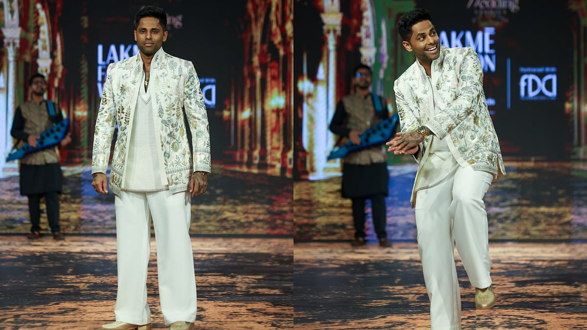 Suryakumar Yadav Makes Suave Runway Debut At Lakmé Fashion Week 2026, Strikes Cricket Pose In Viral Moment 