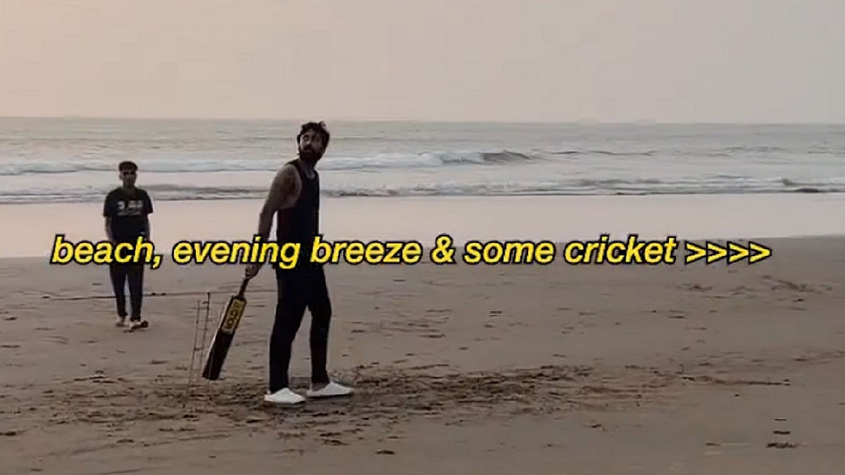 RCB Star All-Rounder Krunal Pandya Smashes Long Six During Beach ...