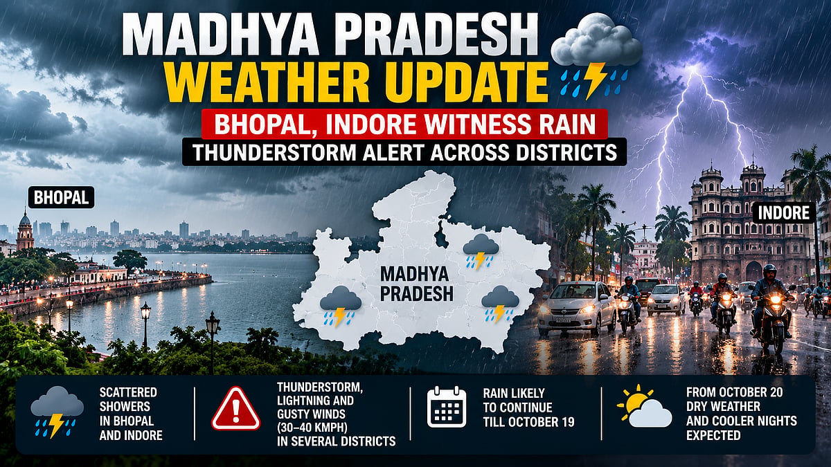 Madhya Pradesh Weather Update: Bhopal, Indore Witness Rain -Thunderstorm Alert Issued Across Districts