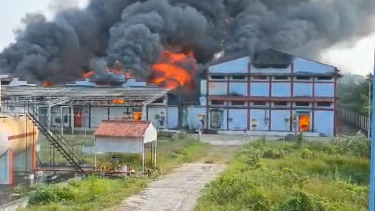 Massive Fire Engulfs Biscuit Factory In MP's Jabalpur, 1,000 Tonnes Of Biscuits Gutted