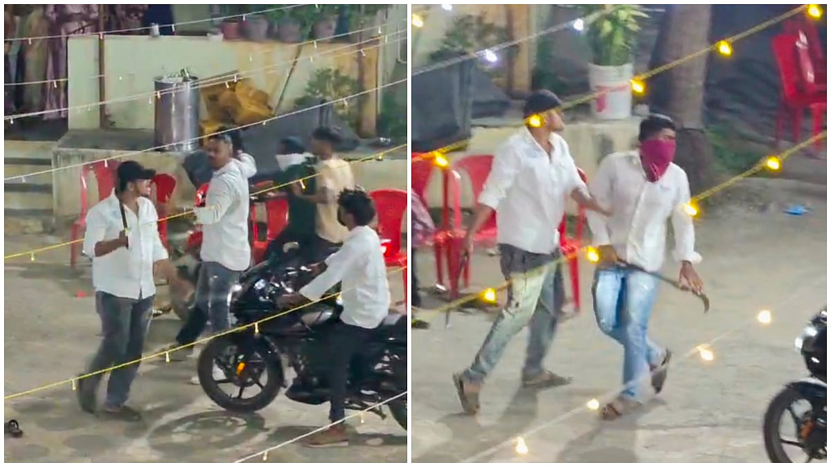 Sword-Wielding Youths Storm Garba Event In Kalyan's Varap, Trigger Panic; 3 Arrested, CCTV Video Surfaces