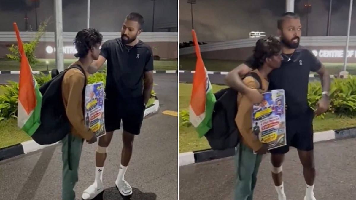 Fan Walks 2,390 Km To Meet Hardik Pandya; Cricketer Hugs Him, Offers Return Ticket | VIDEO