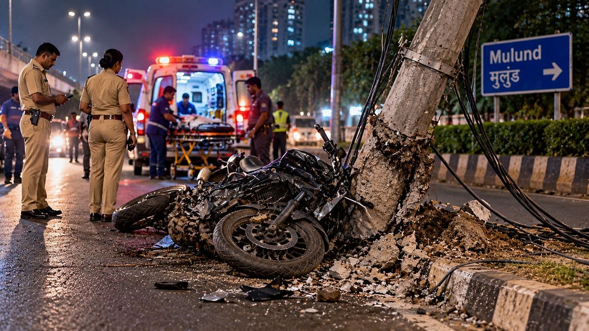 Mumbai Accident: Triple-Riding Motorcycle Crashes Into Electricity Pole In Mulund; 3 College Students Seriously Injured