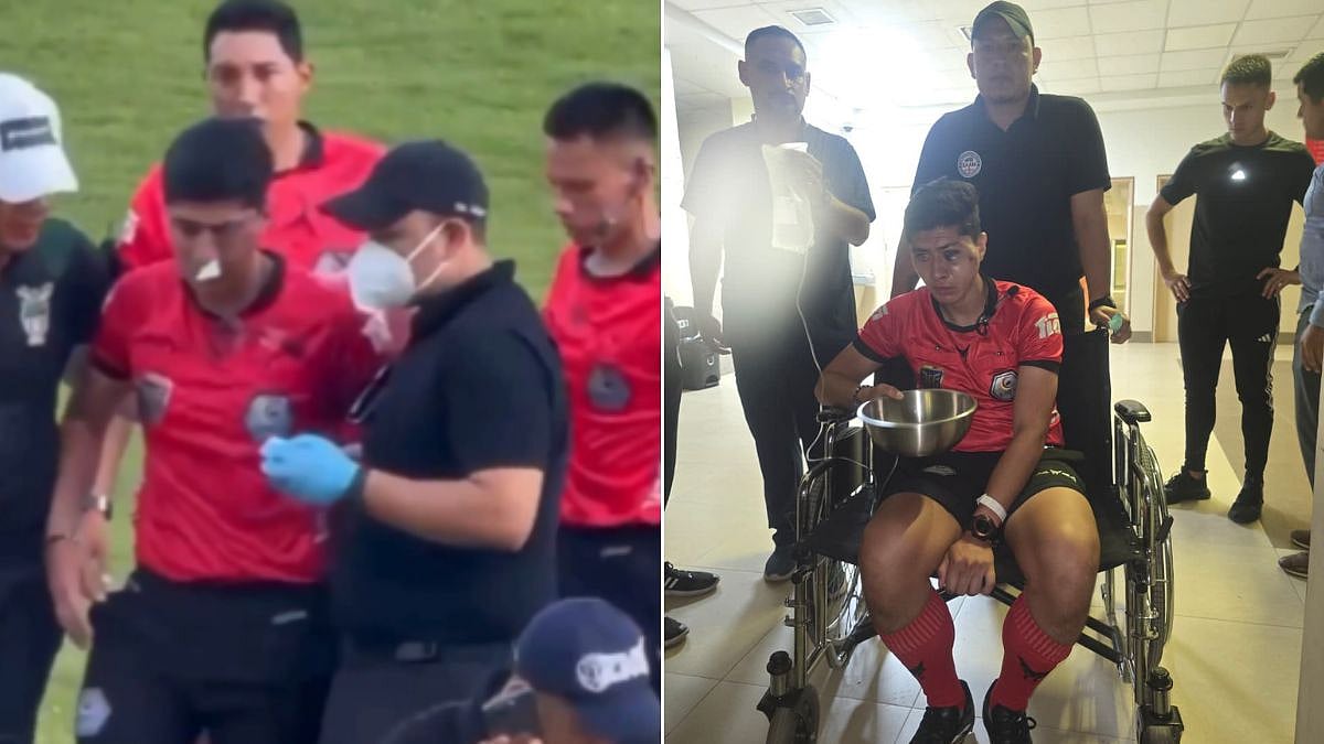 Shocking Scenes! Ecuador Referee Injured In Stone Attack, Rushed To Hospital In Ambulance | VIDEO