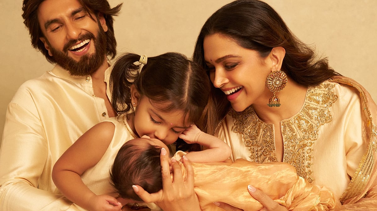 Deepika Padukone Wears ₹1.44 Lakh Kurta Set As Ranveer Singh, Dua And Devi Twin In New Family Photo
