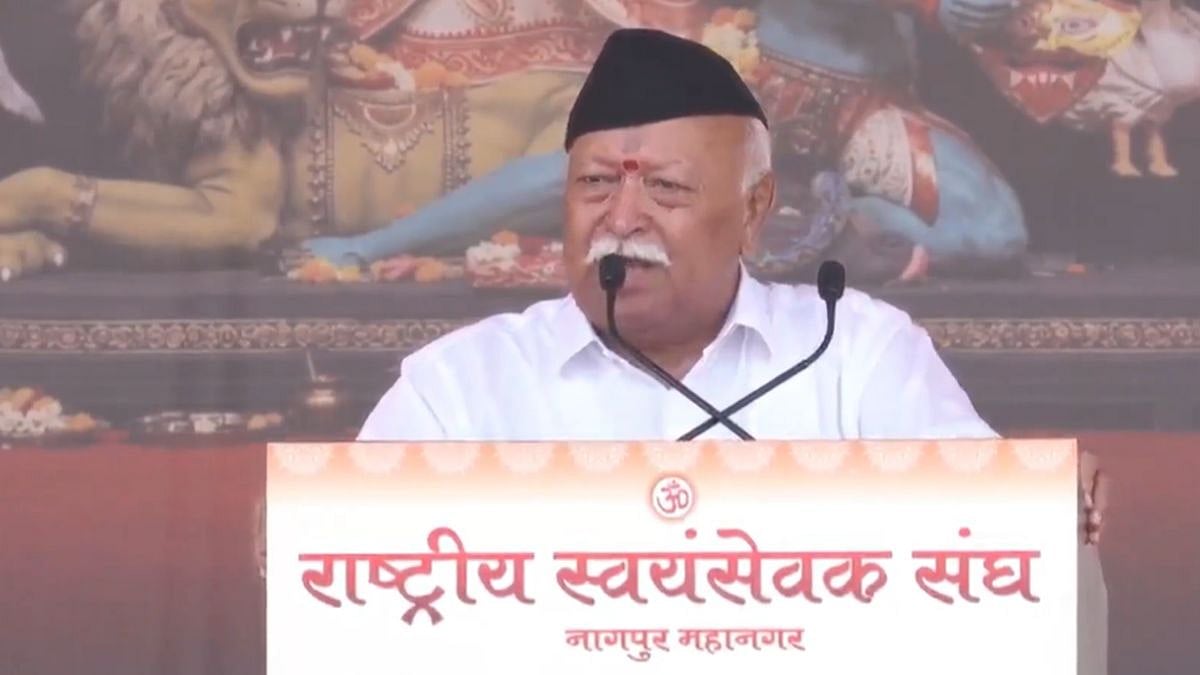 'As Bharat Rises, Forces Seek To Destabilise Nations & Install Proxies In Positions Of Influence': RSS Chief Mohan Bhagwat Warns At Vijayadashami Utsav | Video