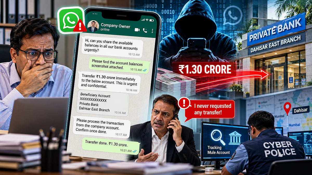 Maharashtra Cyber Fraud: Nagpur Accountant Duped Of ₹1.30 Crore By Scammers Impersonating Company Owner On WhatsApp