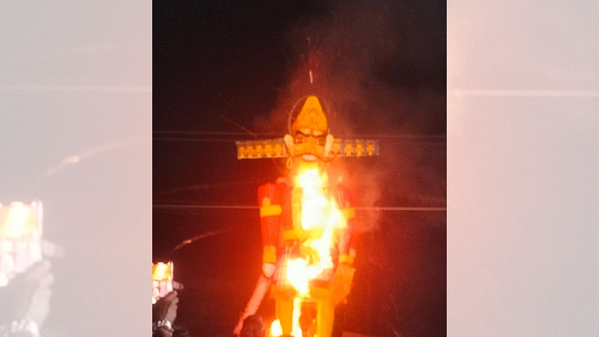 Dussehra 2026: Ravana Burns Amid Fireworks In MP's Dhar, Rain Soaks Effigy In Sitamau