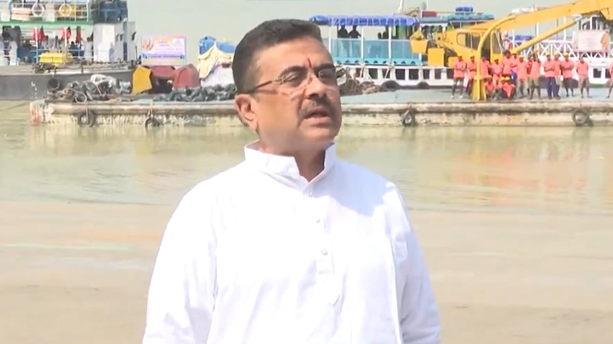 CM Suvendu Adhikari Says 'Only Sanatan Dharma Followers Can Touch Durga Idols' During Kolkata Immersion