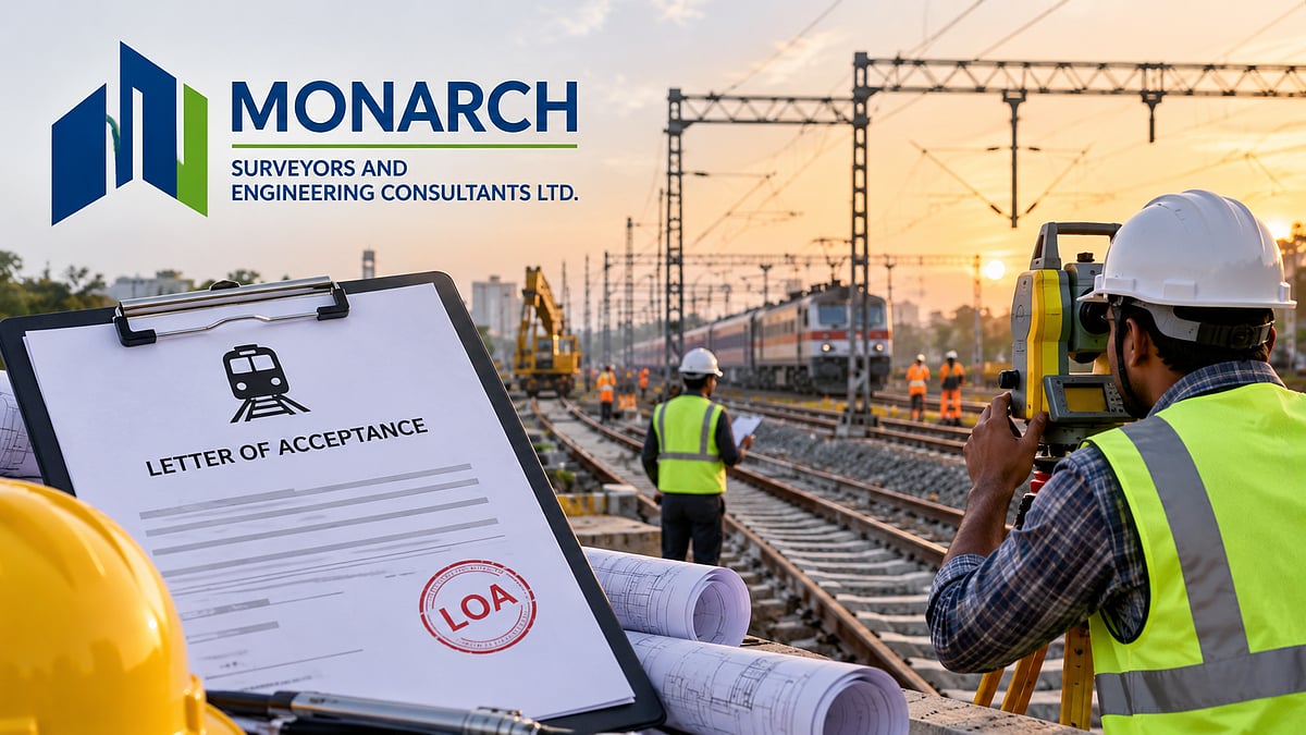 Monarch Surveyors Secures ₹48.10 Crore West Central Railway Contract For Rail Network Expansion