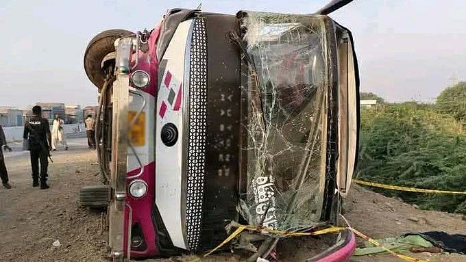 Pakistan Bus Accident: 11 Killed, Over 30 Injured As Speeding Bus Hits Divider, Overturns In Punjab