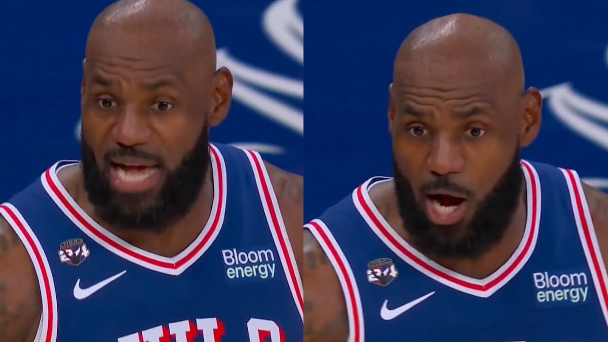 LeBron James' Courtside Exchange With Fan Goes Viral During Philadelphia 76ers vs New York Knicks NBA Clash | Video