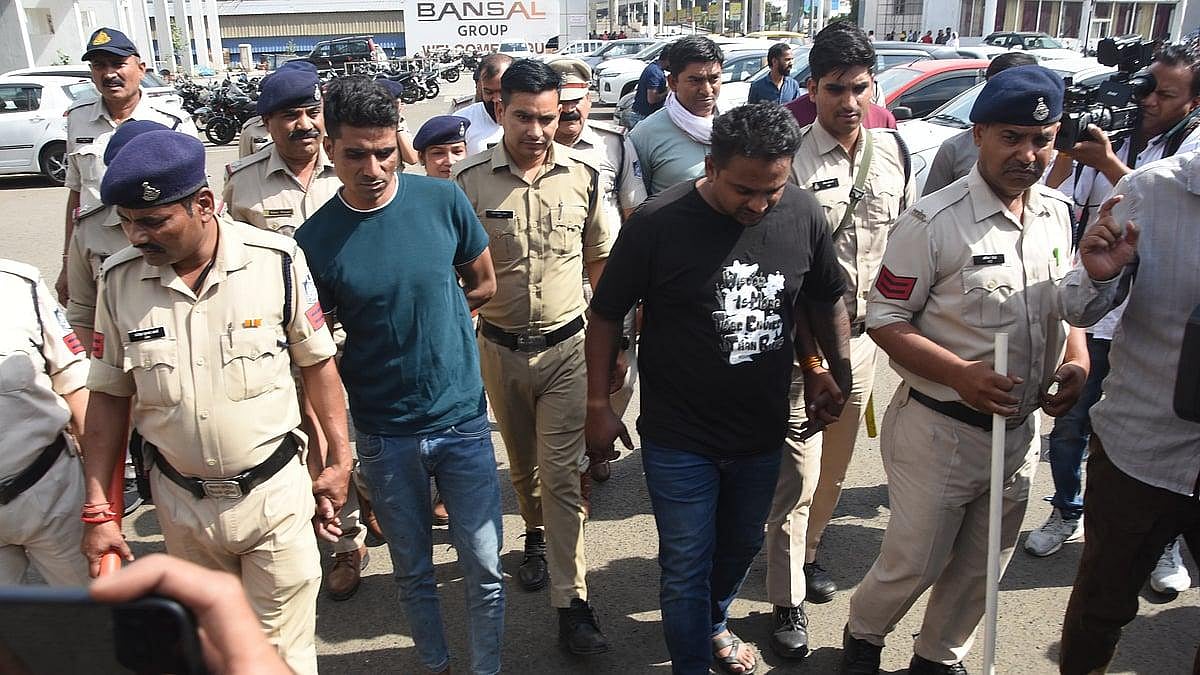 Suspect Paraded By Police After Assault On Constable Inside Habibganj Police Station In Bhopal