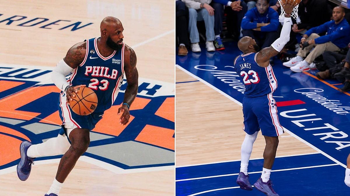 LeBron James Scores First Points As Philadelphia 76ers Player In NBA Debut Against Defending Champions New York Knicks | Watch