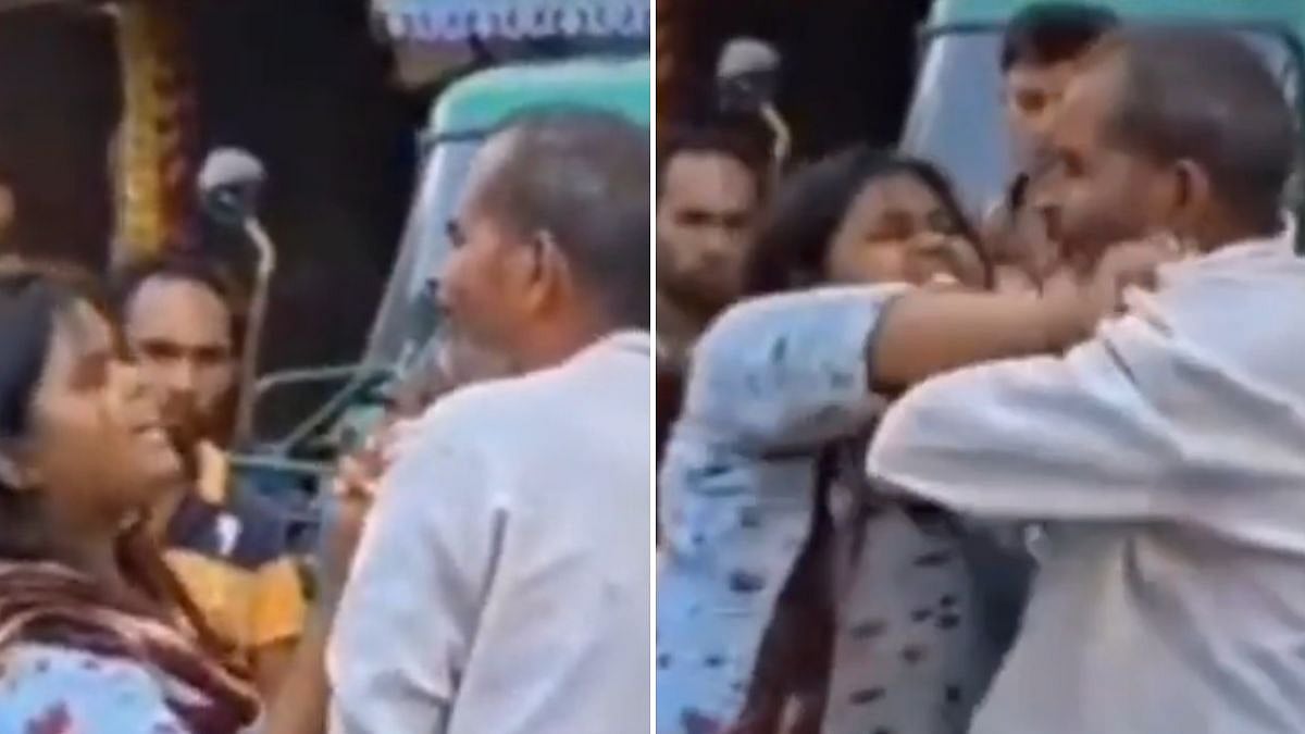 Woman Slaps Father-in-Law In Busy Market Over Gossip In UP's Ferozabad - VIDEO