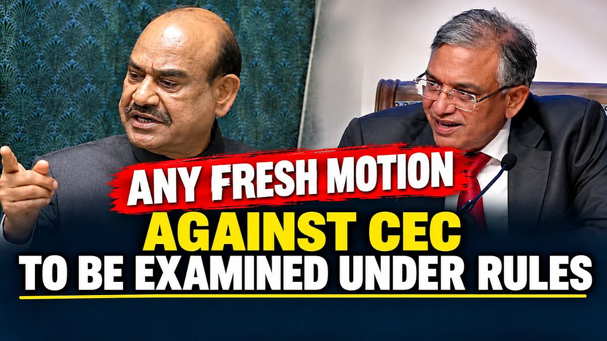 Lok Sabha Speaker Om Birla Says Any Fresh Motion To Remove CEC Gyanesh Kumar Will Be Examined Under Parliamentary Rules | VIDEO