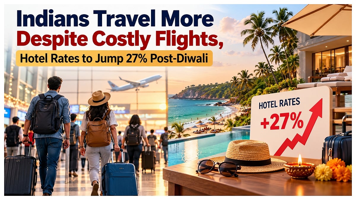 Indians Travel More Despite Expensive Flights, Hotel Rates Set To Surge Nearly 27% After Diwali Amid Festive Rush