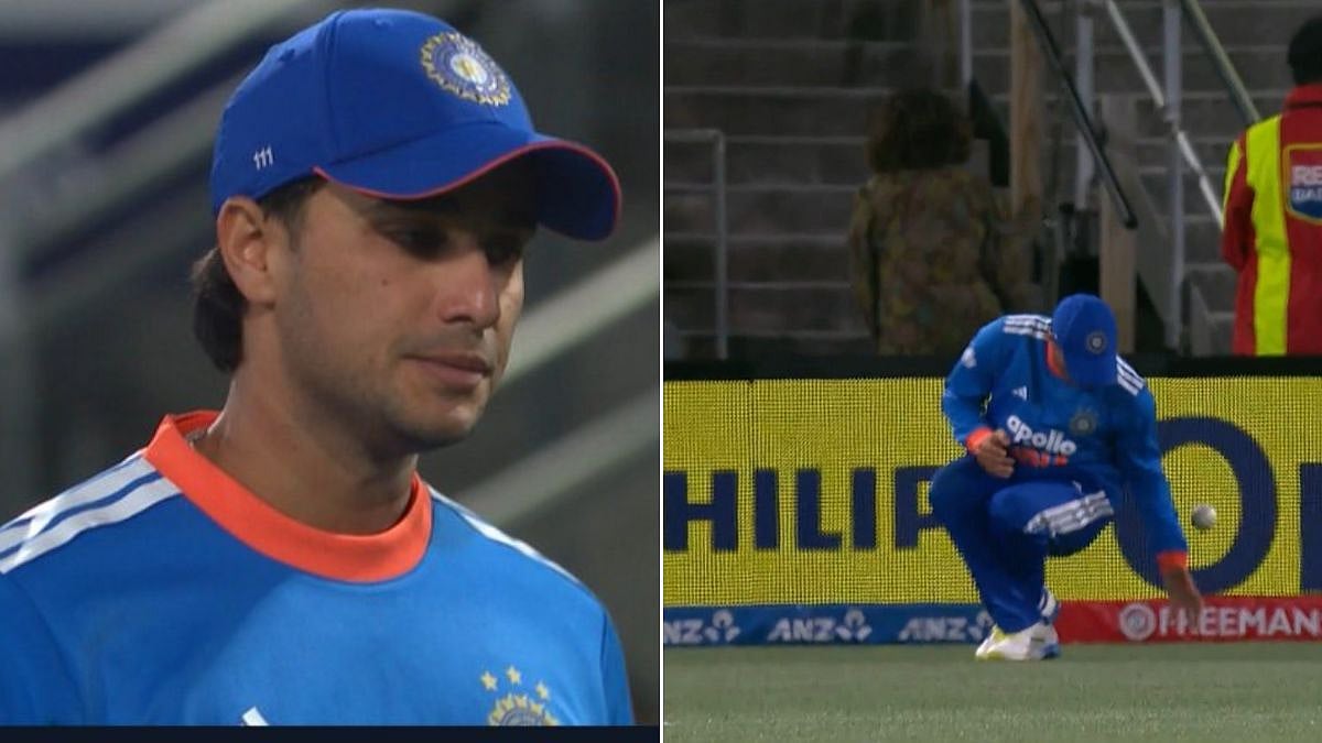 Abhishek Sharma Drops Sitter Off Mayank Yadav In NZ Vs IND 1st T20I | VIDEO