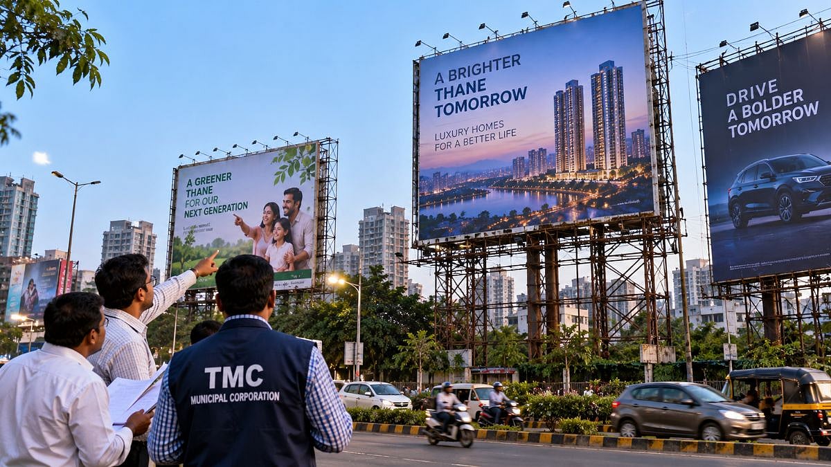 Thane: 90 Per Cent Of Hoardings Claimed To Be Illegal; Congress Leader Demands 15-Day Survey And Demolition Drive