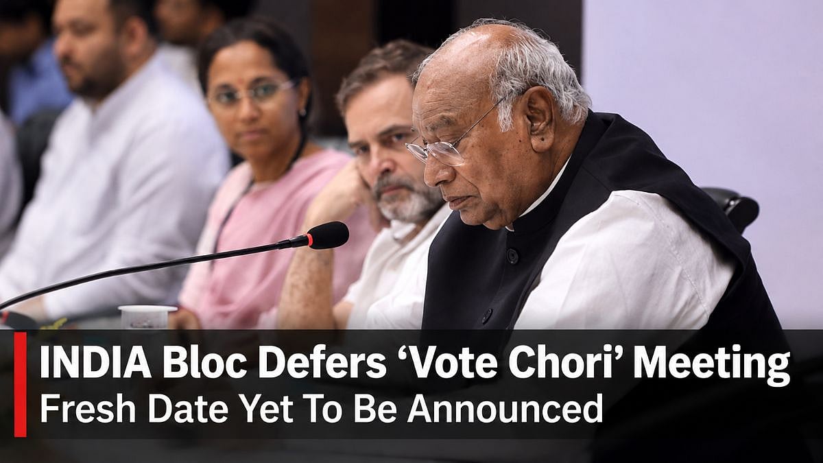 INDIA Bloc Defers Virtual Meeting On ‘Vote Chori’ Protests, Fresh Date Yet To Be Announced