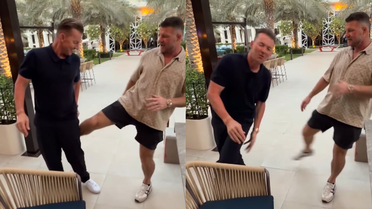 'Not The Smartest Idea': Brett Lee Gets Rocked By Nasty Leg Kick From Former UFC Champion Michael Bisping In Viral Moment | Video 