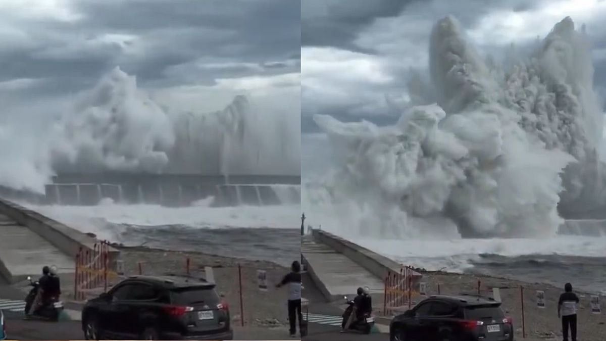 Typhoon Champi Sends Massive, Apocalyptic Wave Across Taiwan's Coast; Viewers Stunned - WATCH 