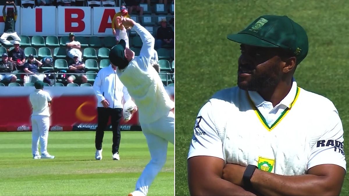 Temba Bavuma's Nervous Moment Goes Viral After Breetzke Fumbles Steve Smith Catch | VIDEO