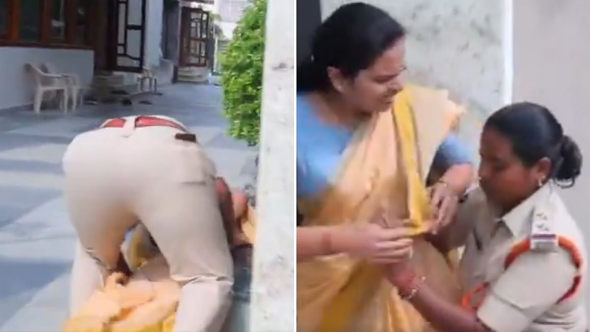 Andhra Pradesh: YSRCP Alleges Cop Pushed Former Minister Vidadala Rajini To Ground - VIDEO
