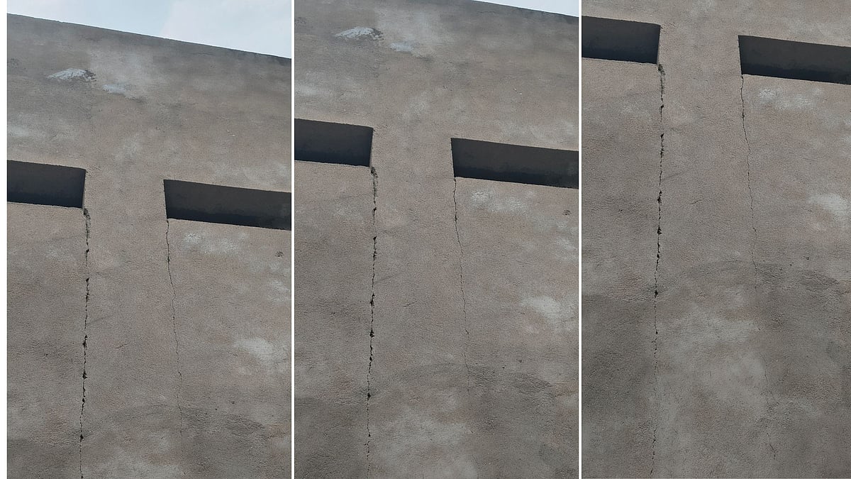 MP's Sehore ₹4 Crore Auditorium Develops Cracks Before Completion; Bricks Separate From Columns, Construction Quality Under Scanner