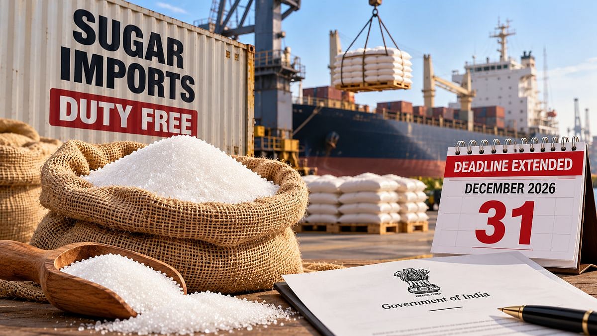 Government Extends Duty-Free Imports Of 1 Million Tonnes Of Raw Sugar Until December 31