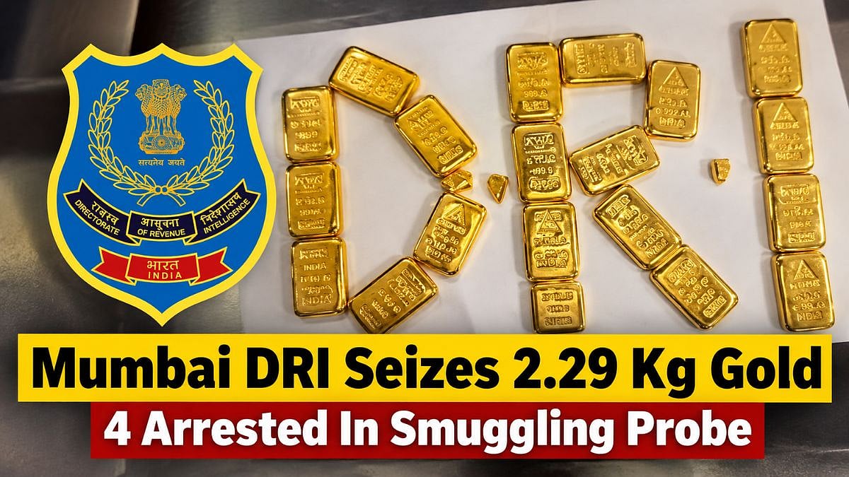 Mumbai DRI Busts International Gold Smuggling Syndicate; 4 Arrested, 2.29 Kg Gold Seized