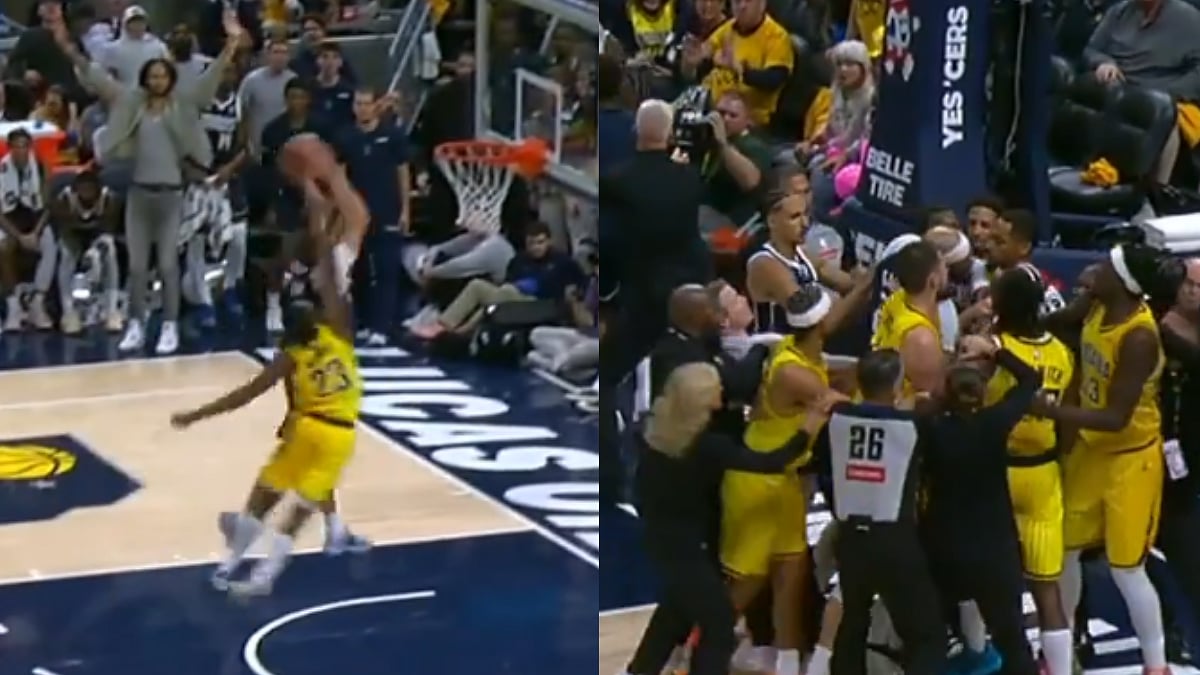 Aaron Nesmith's Hard Foul On Cooper Flagg Sparks Heated Confrontation From Dallas Mavericks Players | Video