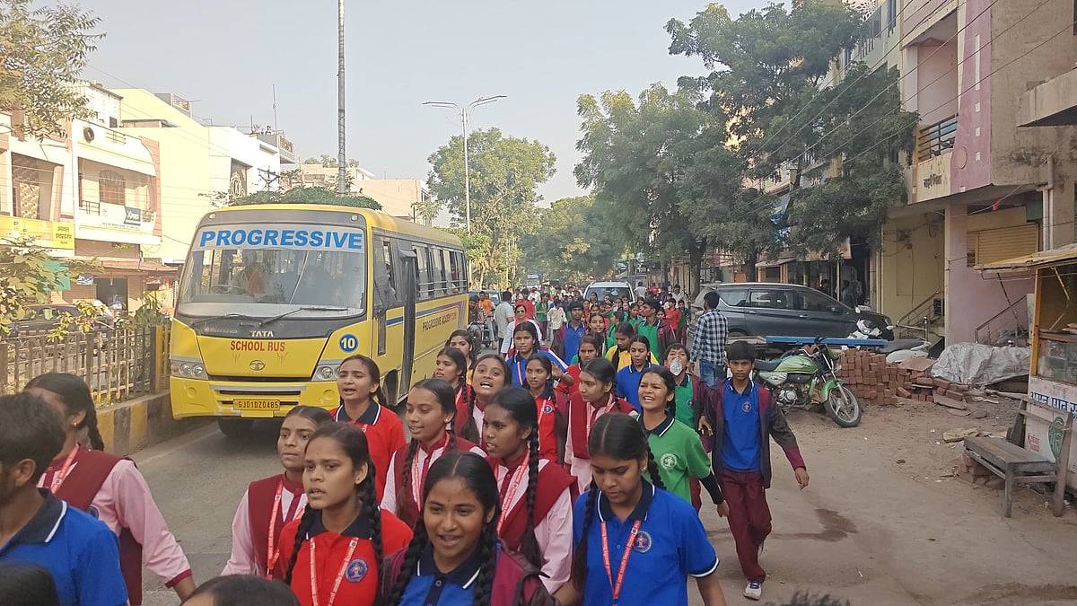 MP’s Jhabua Eklavya School Students March 10 Km Against Principal, Administration Sends Him On Leave After Protest