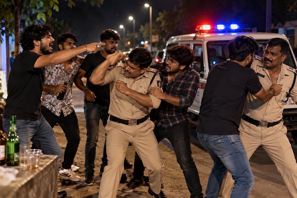 Ujjain Police Attack: Drunkards Attack Cops For Objecting To Roadside Boozing; Constable Injured
